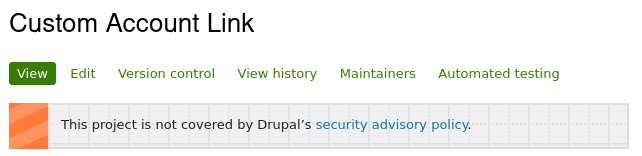 Drupal Custom Account Link